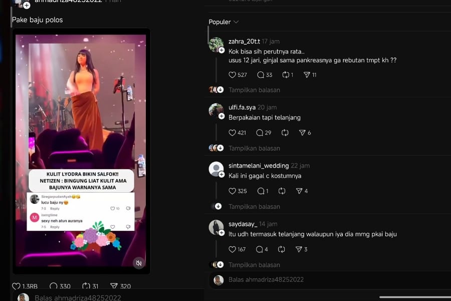 Penampilan Lyodra saat manggung jadi sorotan